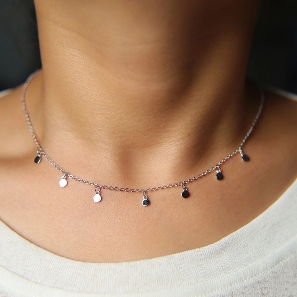 Dainty Coin Semi Choker Necklace - Picture 3 of 3